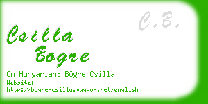 csilla bogre business card